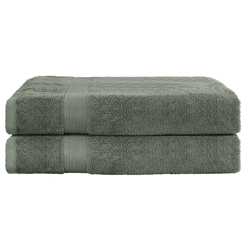 2 Pack Bath Sheets Set Cotton Extra Large Towel Green - NuSea