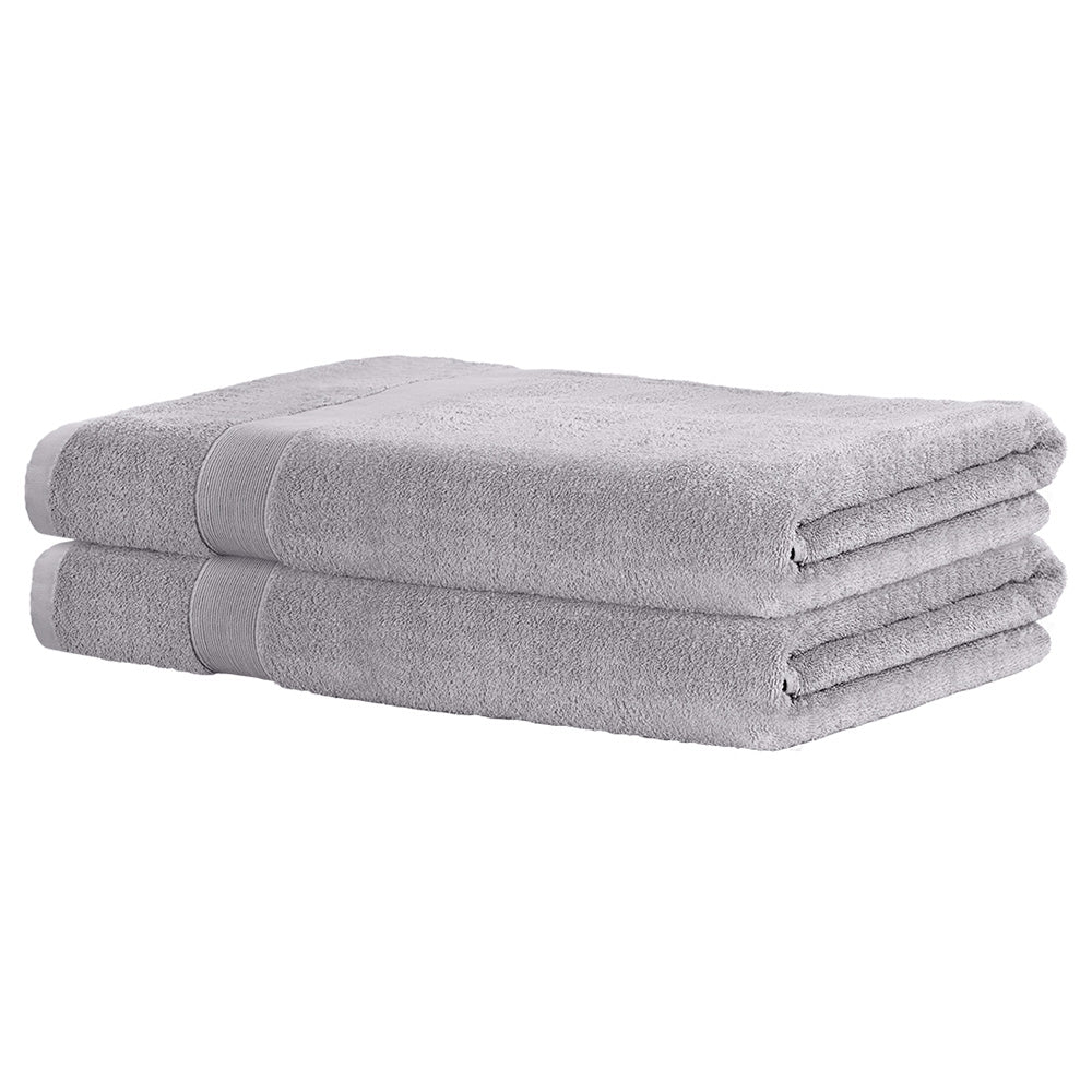 2 Pack Bath Sheets Set Cotton Extra Large Towel Grey - NuSea