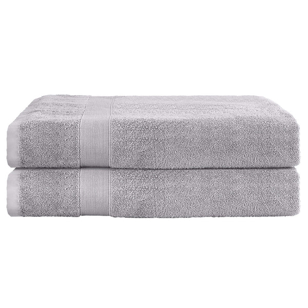 2 Pack Bath Sheets Set Cotton Extra Large Towel Grey - NuSea