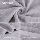 2 Pack Bath Sheets Set Cotton Extra Large Towel Grey - NuSea