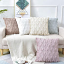 2 Pack Decorative Boho Throw Pillow Covers 45 x 45 cm (Black) - NuSea