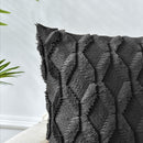 2 Pack Decorative Boho Throw Pillow Covers 45 x 45 cm (Black) - NuSea