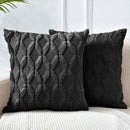 2 Pack Decorative Boho Throw Pillow Covers 45 x 45 cm (Black) - NuSea