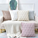 2 Pack Decorative Boho Throw Pillow Covers 45 x 45 cm (White) - NuSea