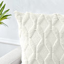 2 Pack Decorative Boho Throw Pillow Covers 45 x 45 cm (White) - NuSea