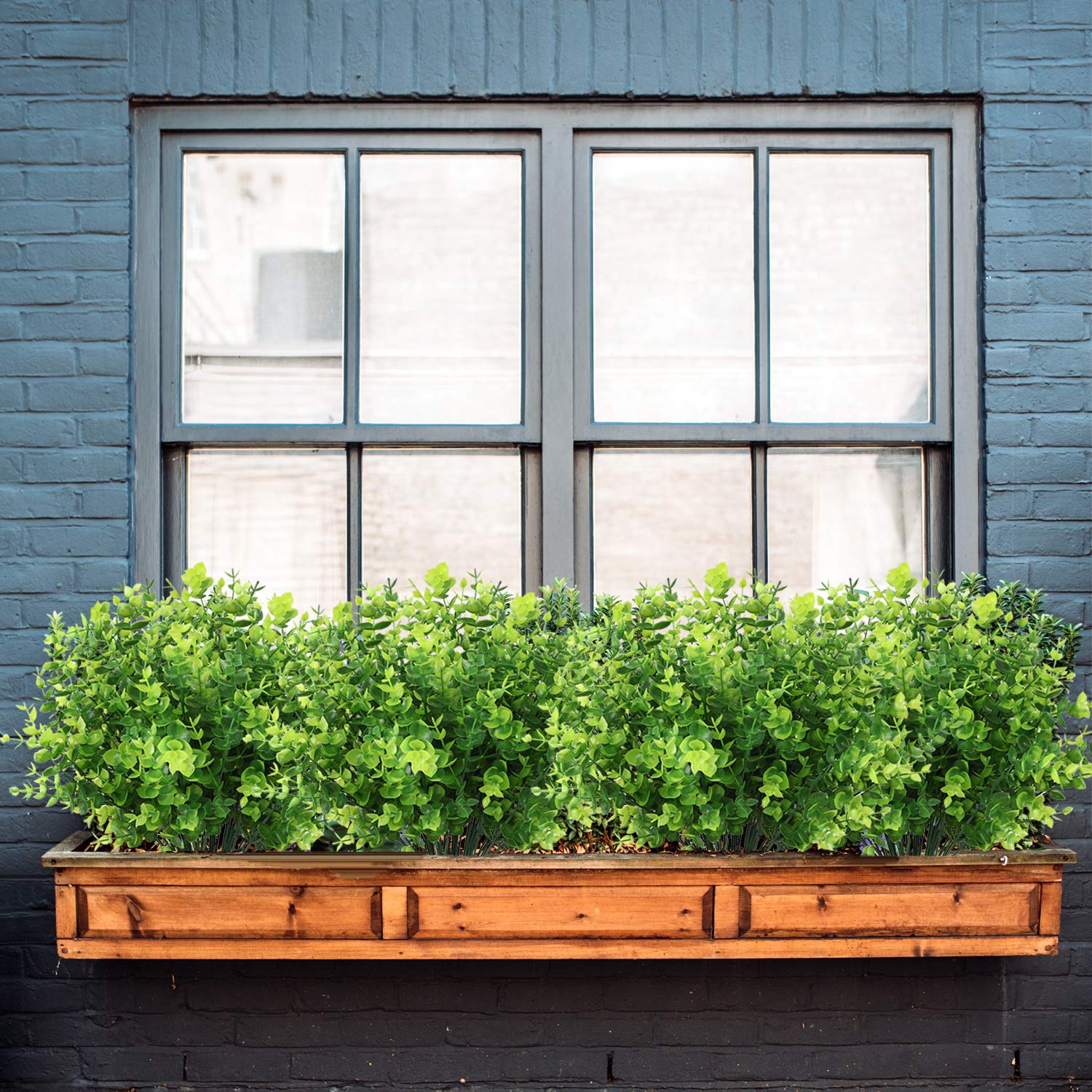 2 Pack Fake Plants Faux Artificial Eucalyptus Plants Home Garden Window Office Wedding Decoration - NuSea