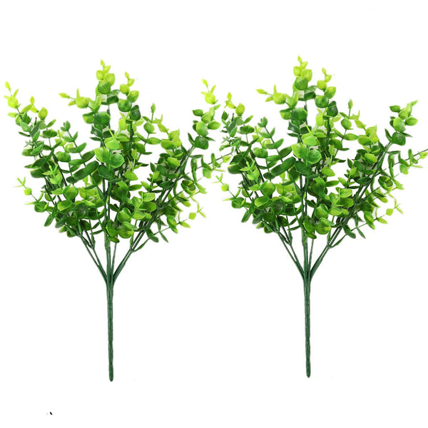 2 Pack Fake Plants Faux Artificial Eucalyptus Plants Home Garden Window Office Wedding Decoration - NuSea