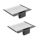 2 Pack Large Stainless Steel Roll Up Dish Drying Rack with Utensil Holder for Home Kitchen - NuSea