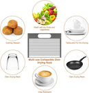 2 Pack Large Stainless Steel Roll Up Dish Drying Rack with Utensil Holder for Home Kitchen - NuSea