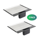 2 Pack Large Stainless Steel Roll Up Dish Drying Rack with Utensil Holder for Home Kitchen - NuSea