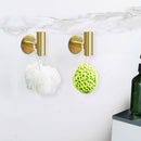 2 Pcs Wall Mount Self Adhesive Bathroom Towel Hooks Holder Cloth Hanger Hook Door Hanger Gold - NuSea