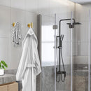 2 Pcs Wall Mount Self Adhesive Bathroom Towel Hooks Holder Cloth Hanger Hook Door Hanger Gold - NuSea