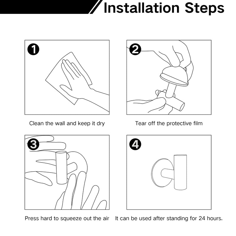 2 Pcs Wall Mount Self Adhesive Bathroom Towel Hooks Holder Cloth Hanger Hook Door Hanger Gold - NuSea