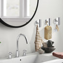 2 Pcs Wall Mount Self Adhesive Bathroom Towel Hooks Holder Cloth Hanger Hook Door Hanger Poliched Chrome - NuSea