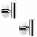 2 Pcs Wall Mount Self Adhesive Bathroom Towel Hooks Holder Cloth Hanger Hook Door Hanger Poliched Chrome - NuSea