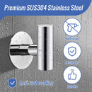 2 Pcs Wall Mount Self Adhesive Bathroom Towel Hooks Holder Cloth Hanger Hook Door Hanger Poliched Chrome - NuSea