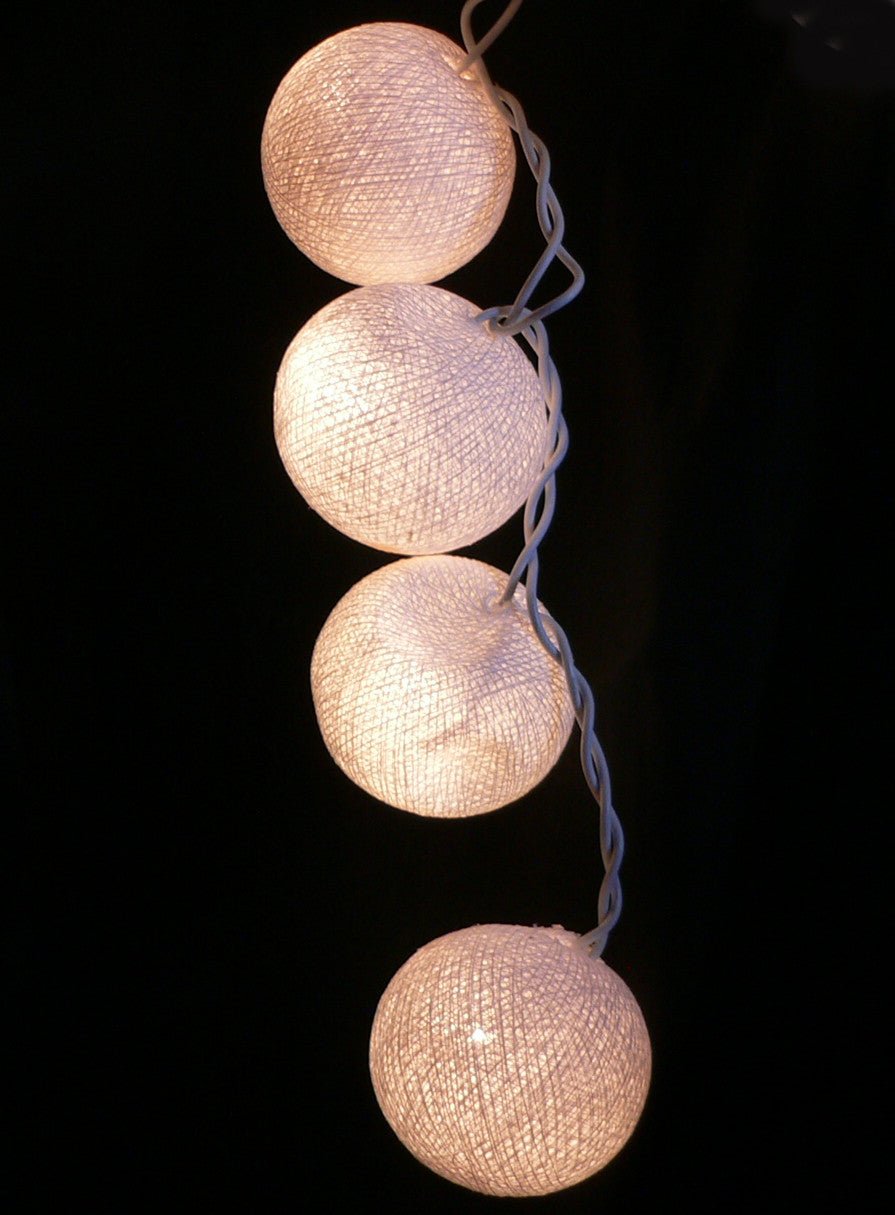 20 White 5cm Ball battery string LED - wedding party home event decoration - NuSea