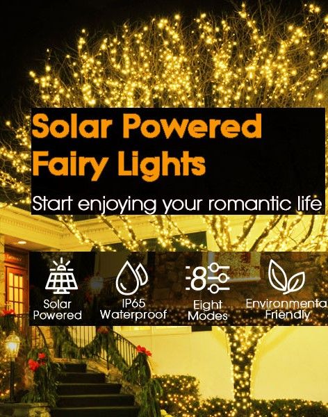 200 Waterproof LED Solar Fairy Light Outdoor with 8 Lighting Modes for Home,Garden and Decoration - NuSea