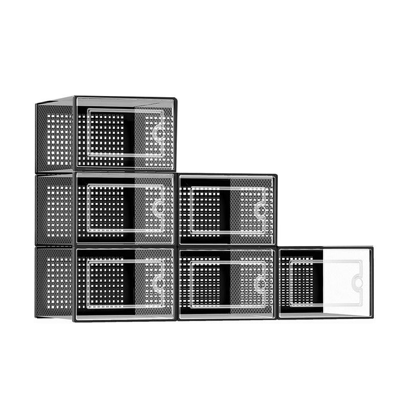 STORFEX 6/12 Pack Stackable Shoe Organizers Storage Boxes_5