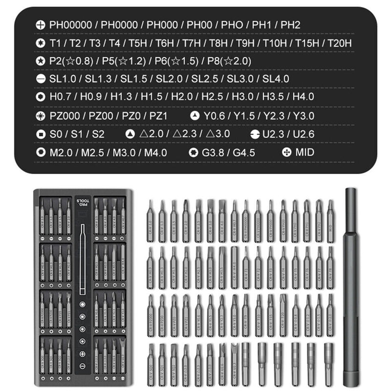 Precision 63-in-1 Magnetic Screwdriver Set for Repair and Maintenance