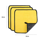 3/5/10Pcs Ultra-Soft Dual Layer Microfiber Towels for Car Washing and Household