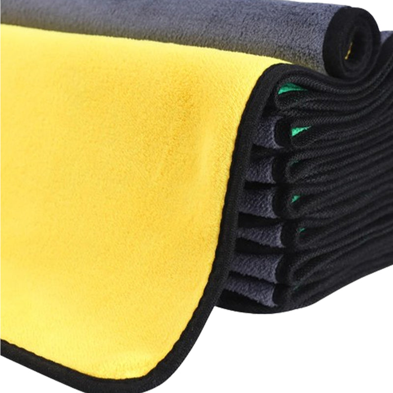 3/5/10Pcs Ultra-Soft Dual Layer Microfiber Towels for Car Washing and Household