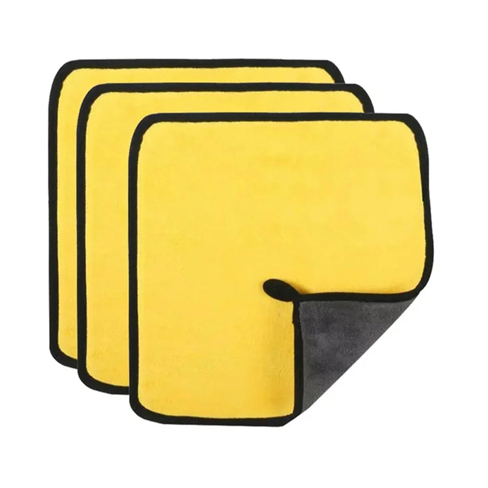 3/5/10Pcs Ultra-Soft Dual Layer Microfiber Towels for Car Washing and Household