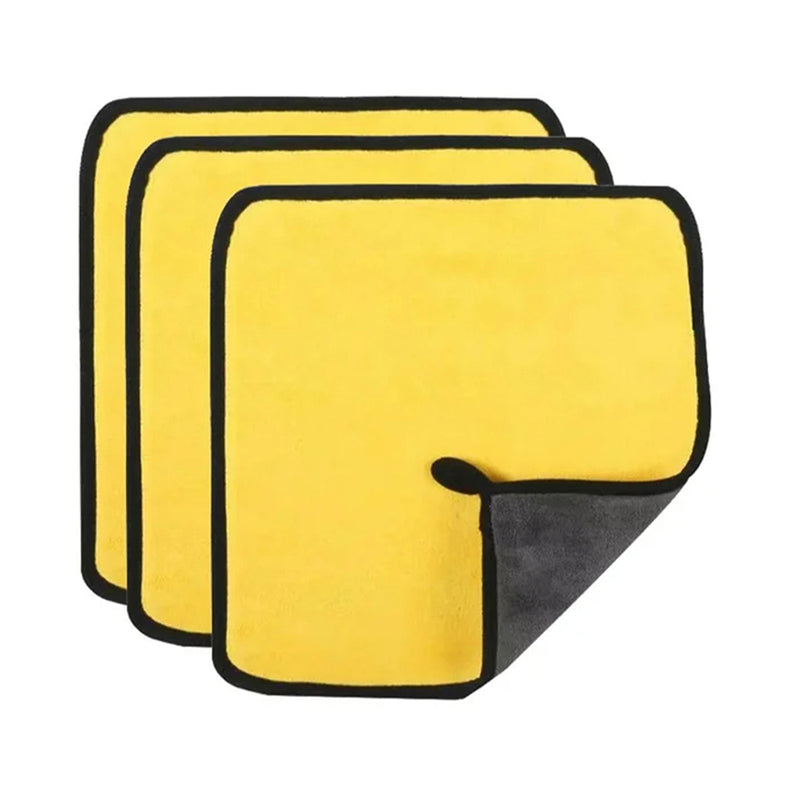 3/5/10Pcs Ultra-Soft Dual Layer Microfiber Towels for Car Washing and Household