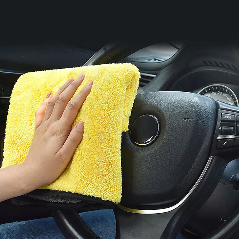 3/5/10Pcs Ultra-Soft Dual Layer Microfiber Towels for Car Washing and Household