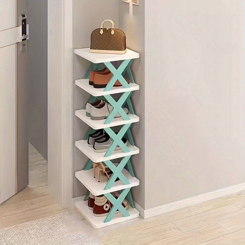 Space-Saving Multilayer Shoe Storage Rack Organizer with Detachable Shelves