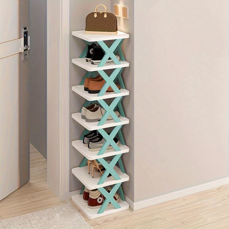 Space-Saving Multilayer Shoe Storage Rack Organizer with Detachable Shelves