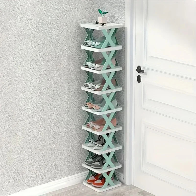 Space-Saving Multilayer Shoe Storage Rack Organizer with Detachable Shelves