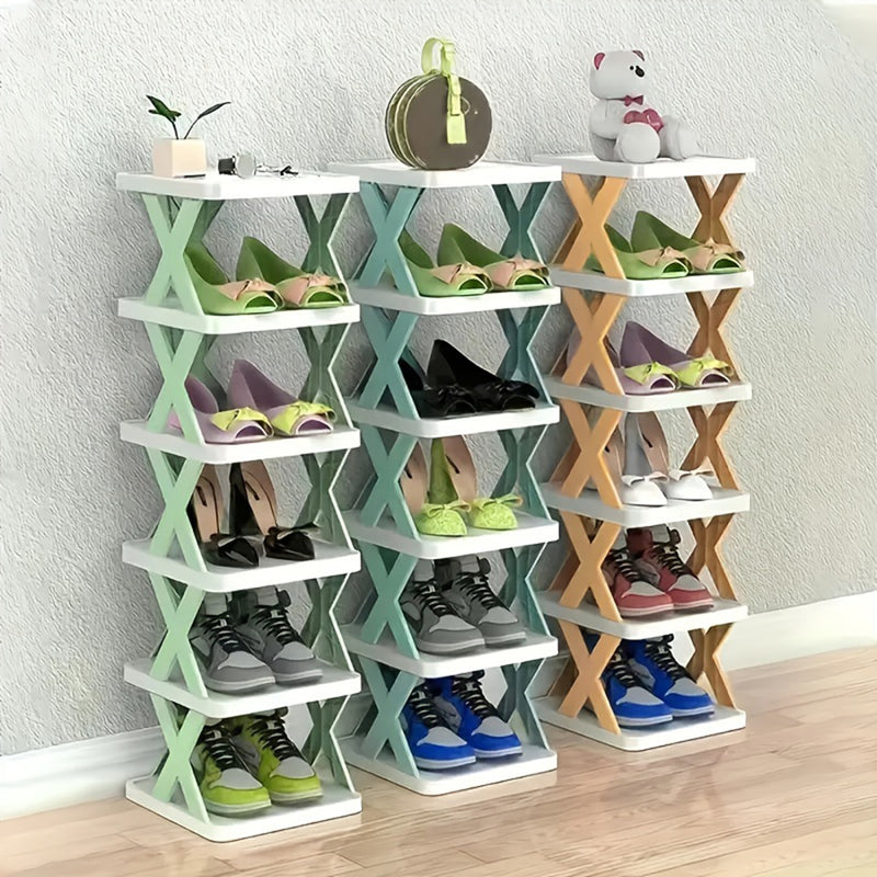 Space-Saving Multilayer Shoe Storage Rack Organizer with Detachable Shelves