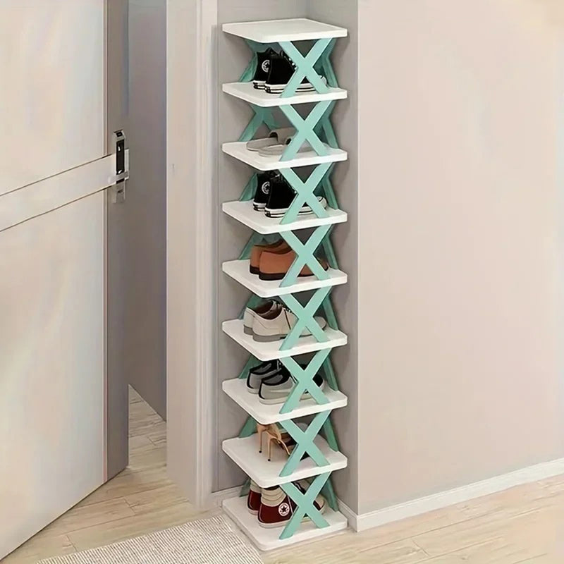 Space-Saving Multilayer Shoe Storage Rack Organizer with Detachable Shelves