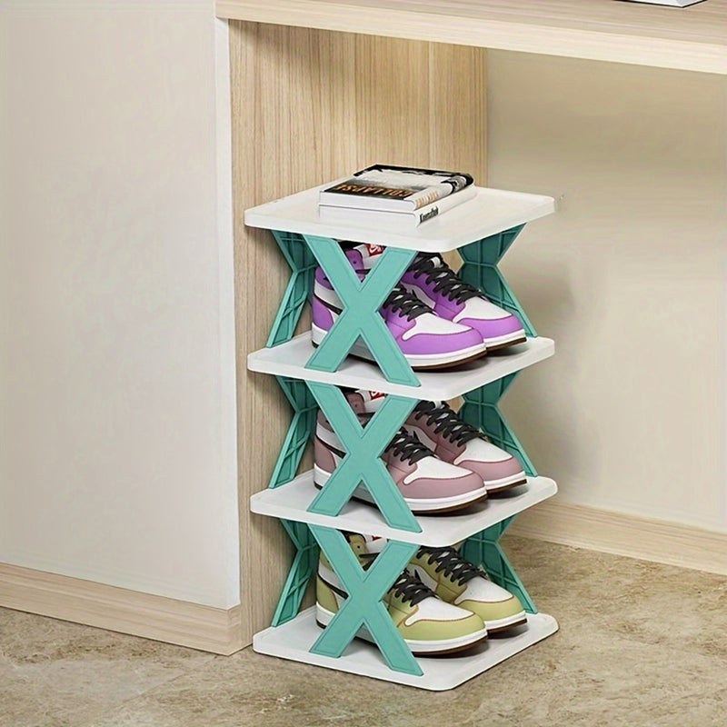 Space-Saving Multilayer Shoe Storage Rack Organizer with Detachable Shelves