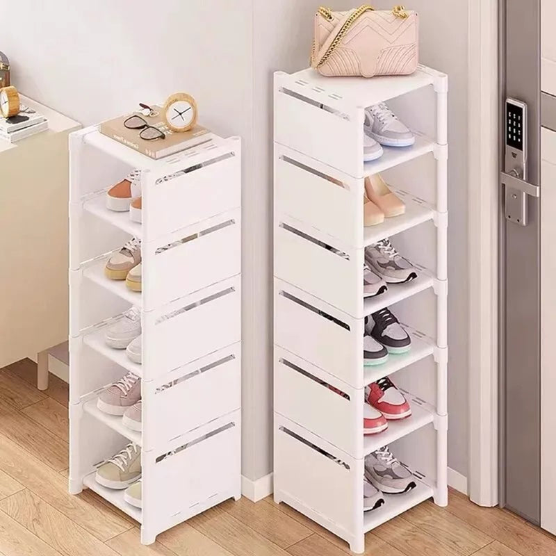 Adjustable Stackable Shoe Organizer Rack for Wall Corner