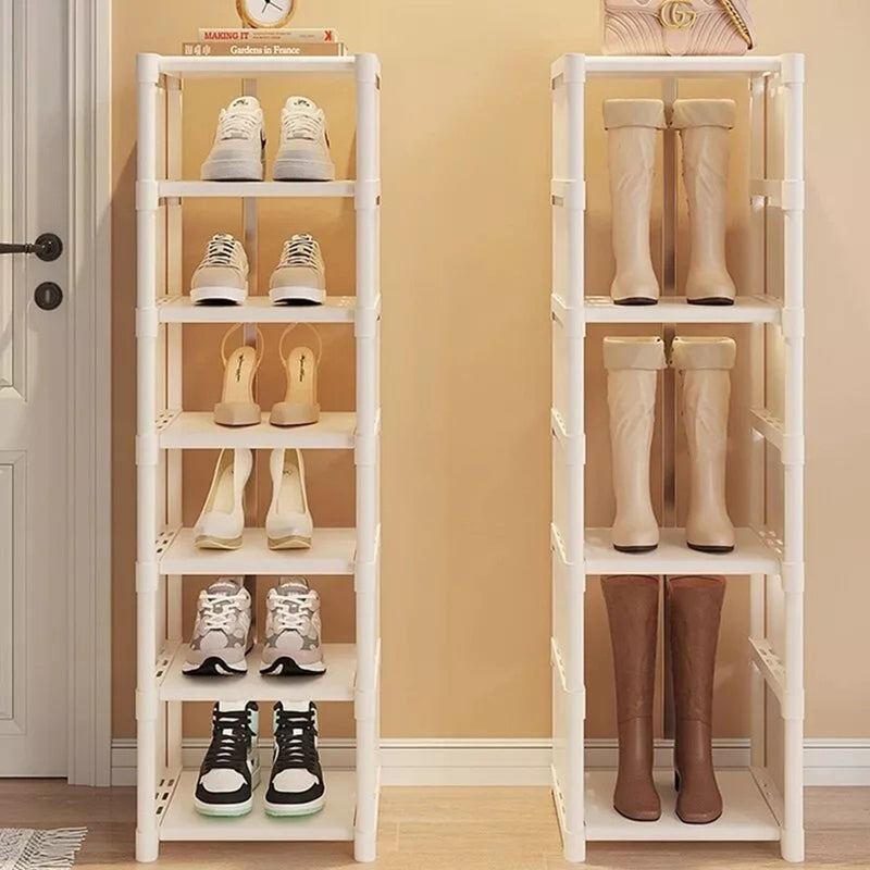 Adjustable Stackable Shoe Organizer Rack for Wall Corner
