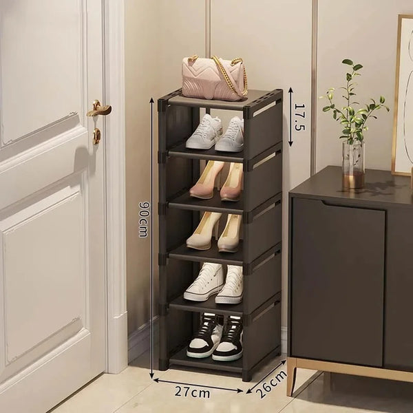 Adjustable Stackable Shoe Organizer Rack for Wall Corner