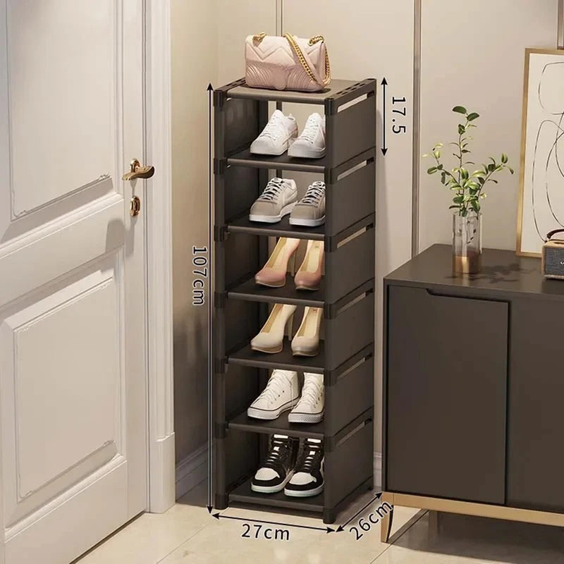 Adjustable Stackable Shoe Organizer Rack for Wall Corner
