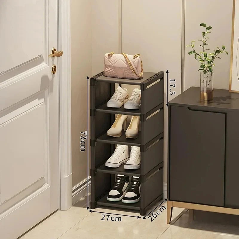 Adjustable Stackable Shoe Organizer Rack for Wall Corner
