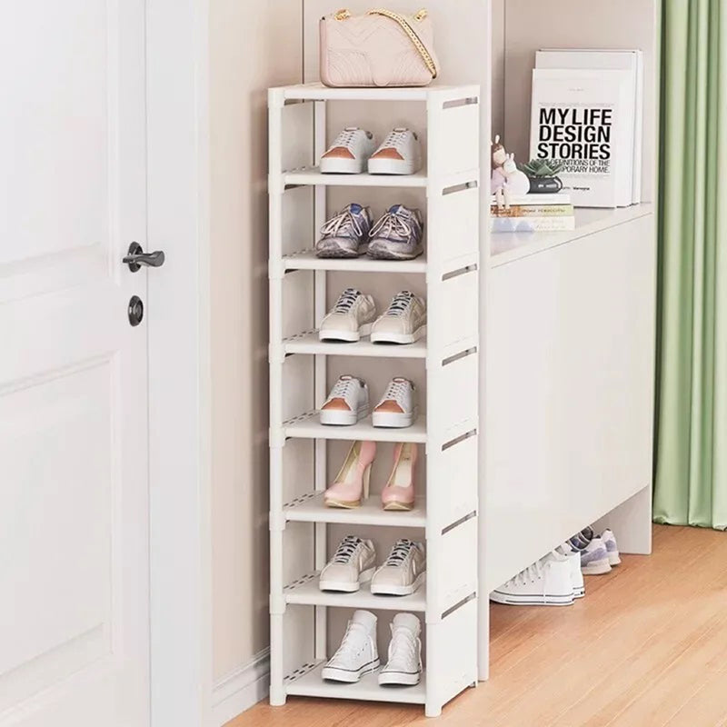 Adjustable Stackable Shoe Organizer Rack for Wall Corner