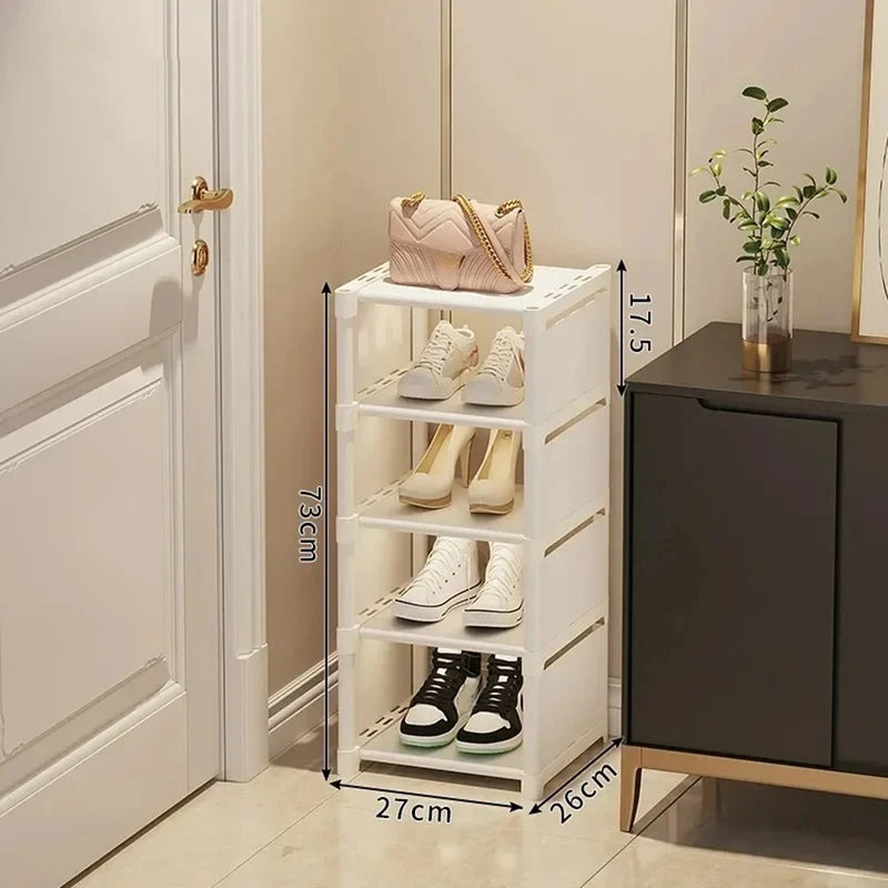Adjustable Stackable Shoe Organizer Rack for Wall Corner