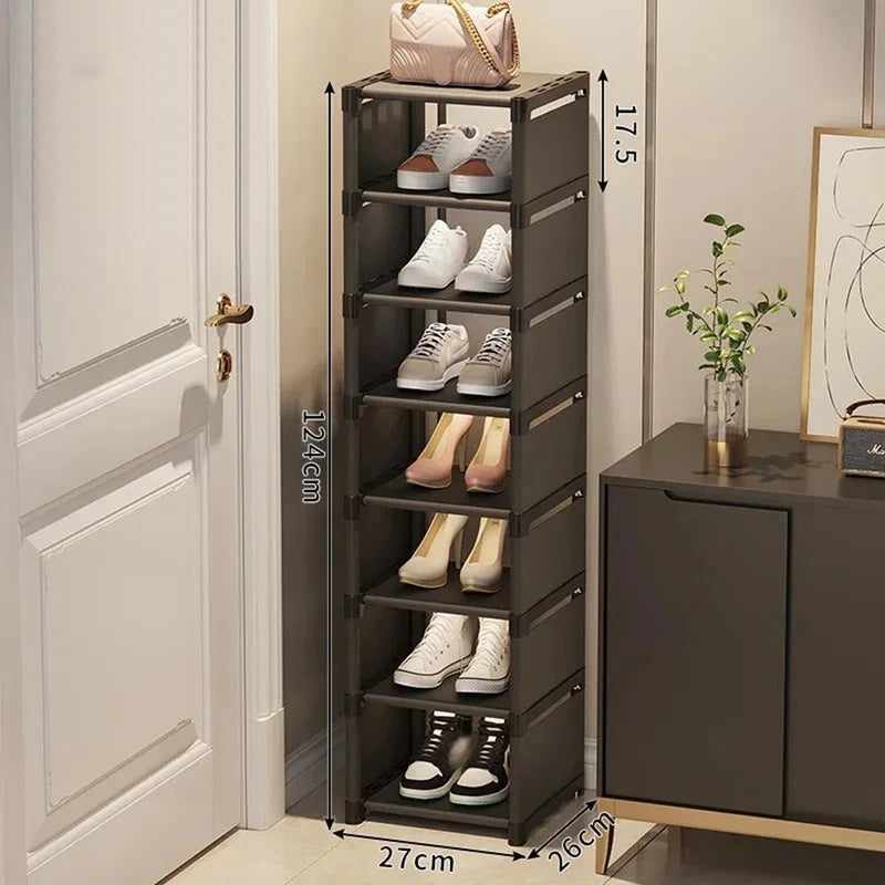 Adjustable Stackable Shoe Organizer Rack for Wall Corner