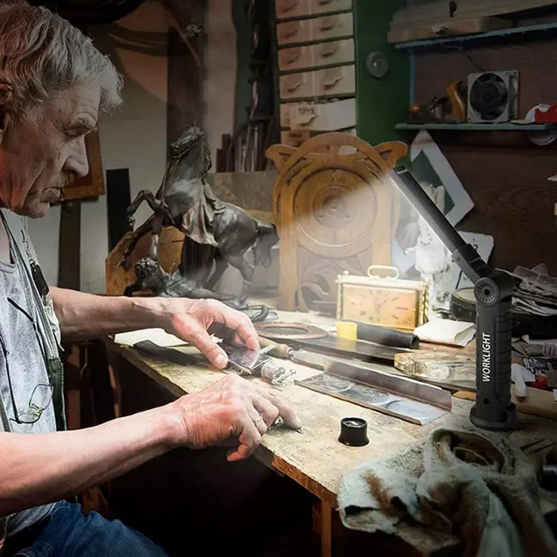 Hangable Versatile Rechargeable COB LED Work Light with Magnetic Base