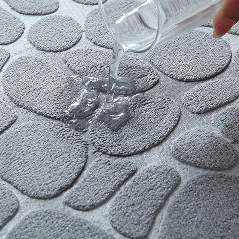Cobblestone Design Quick Drying 3D Non-Slip Bath Mat