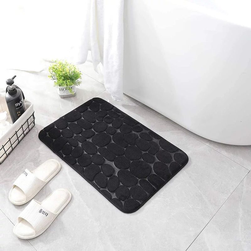 Cobblestone Design Quick Drying 3D Non-Slip Bath Mat