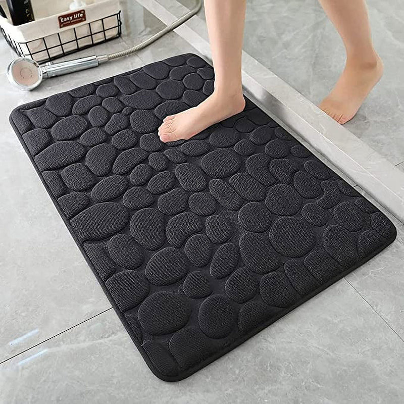 Cobblestone Design Quick Drying 3D Non-Slip Bath Mat