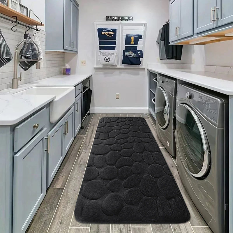 Cobblestone Design Quick Drying 3D Non-Slip Bath Mat