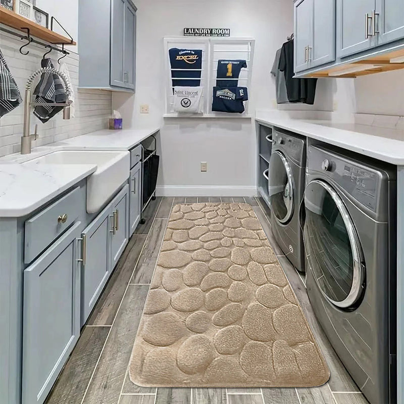 Cobblestone Design Quick Drying 3D Non-Slip Bath Mat