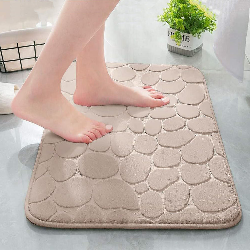 Cobblestone Design Quick Drying 3D Non-Slip Bath Mat